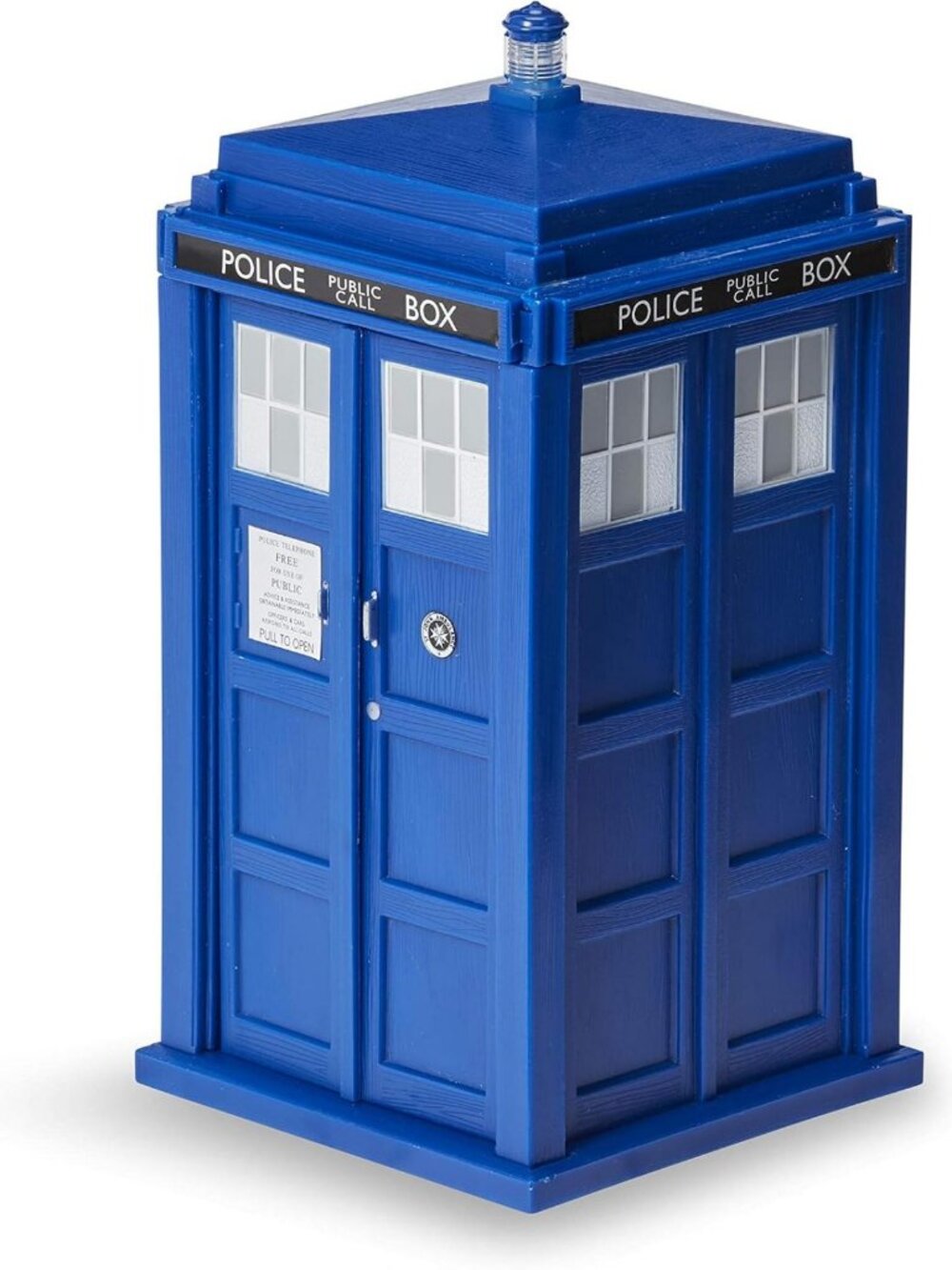 Talking TARDIS Money Bank with Sound Effects, Flashing Lights & Opening Doors